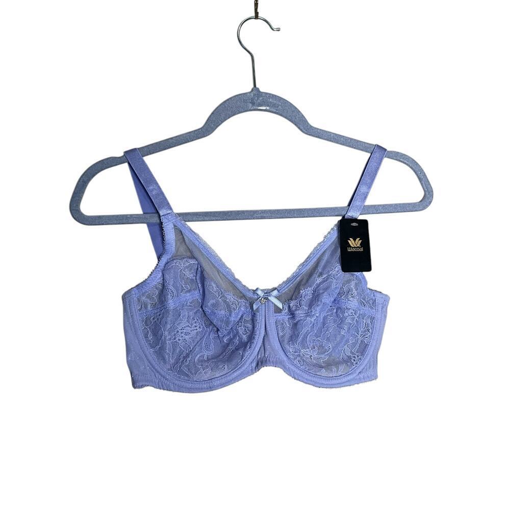 Wacoal Retro Chic Full Figure Underwire Bra 855186 Purple Womens Size 36D NEW